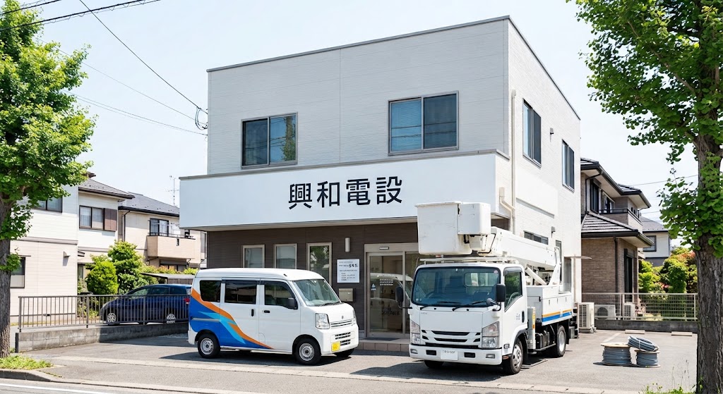 社屋外観・作業車両